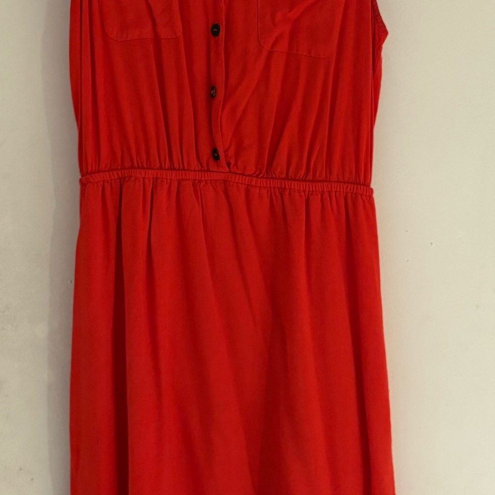 UK2LA Vibrant Red/orange Sleeveless Dress